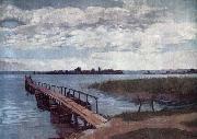 Wilhelm Trubner Bootssteg auf der Herreninsel im Chiemsee Sweden oil painting artist